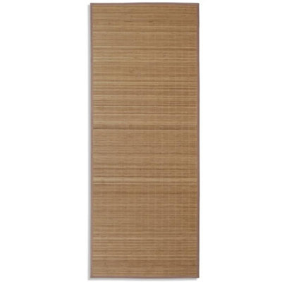 Berkfield Modern Rectangular Brown Bamboo Rug 80 X 200 Cm - image 1