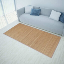 Berkfield Modern Rectangular Brown Bamboo Rug 80 X 200 Cm - thumbnail 2