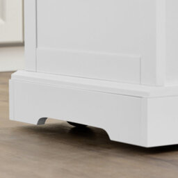 Sobuy Kitchen Trolley With 3 Drawers 2 Doors With Wheels 51.2X27.9X35.8 Inch Load Capacity 94 Kg Fkw41-Ii-Nw - White - thumbnail 9