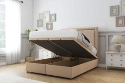 "Comfort Savoy Pebble Plush Ottoman Bed Base With 26"" Strutted Headboard 5' King" - thumbnail 2