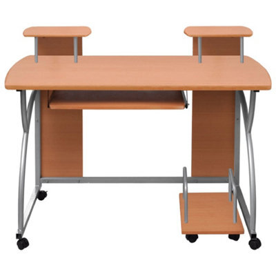 Berkfield Durable Computer Desk Brown 110X52X88.5 Cm Engineered Wood