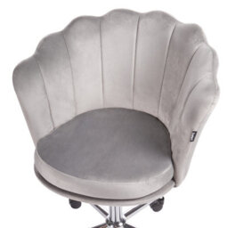 Beliani Desk Chair Monticello Velvet Grey - thumbnail 7