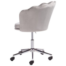 Beliani Desk Chair Monticello Velvet Grey - thumbnail 6