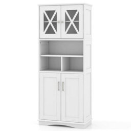 Tall Bathroom Cabinet Large Floor Storage Cabinet - thumbnail 1