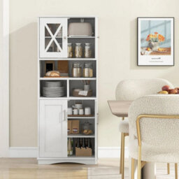 Tall Bathroom Cabinet Large Floor Storage Cabinet - thumbnail 4