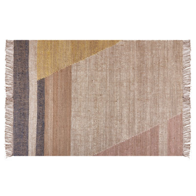 Beliani Rug Samlar Brown 140 X 200 Cm Jute - image 1