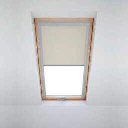 Luxtra (Dhr) Beige Blackout Roller Blind For Velux Roof Window M04 With Silver Side Rails - thumbnail 4