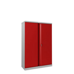 Phoenix Safe Company Phoenix Scl Series Scl1491Grk 2 Door 3 Shelf Steel Storage Cupboard Grey Body & Red Doors With Key Lock - thumbnail 3
