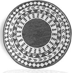 Aamen Garden Portable Plastic Outdoor Round Rug - Grey - thumbnail 9