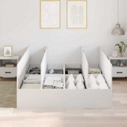 Berkfield Storage Bed Frame White 160X200 Cm - thumbnail 4