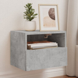 Walplus Tv Wall Cabinets 2 Pcs Concrete Grey 40X30X30 Cm Engineered Wood - thumbnail 1