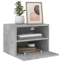 Walplus Tv Wall Cabinets 2 Pcs Concrete Grey 40X30X30 Cm Engineered Wood - thumbnail 5