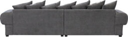 Verona 4 Seater Sofa Grey Velour Fabric Chesterfield Style Scatter Cushions - thumbnail 5