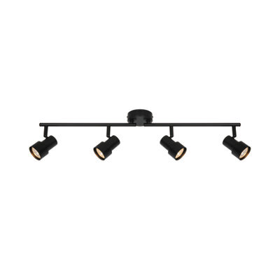 Nordlux Boston Metal Pendant Rail Light 4 Adjustable Heads Black,mains - image 1