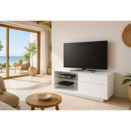 "Centurion Supports Gallus High Gloss White With 2-White Drawers And 2 Shelves Up To 55"" Led/oled/lcd Tv Cabinet" - thumbnail 2