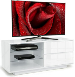 "Centurion Supports Gallus High Gloss White With 2-White Drawers And 2 Shelves Up To 55"" Led/oled/lcd Tv Cabinet"