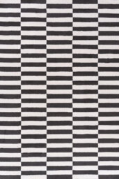 The Rugs Loft Dark Grey And Ivory Striped Living Room Area Rug And Runners Soft Pile - thumbnail 2