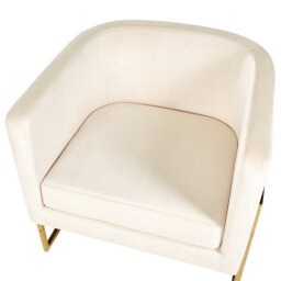 Beliani Armchair Sirkka Velvet Light Beige - thumbnail 6