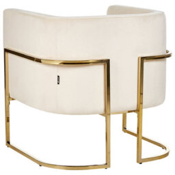 Beliani Armchair Sirkka Velvet Light Beige - thumbnail 5