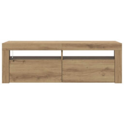 Berkfield Modern Tv Cabinet With Led Lights Artisan Oak 120X35X40 Cm Engineered Wood - thumbnail 6