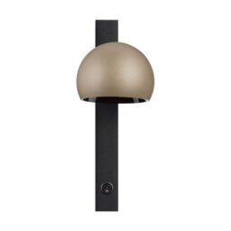 Luminosa Lighting Luminosa Lusa Reading Wall Light Champagne Gold, Black Led 10W 644Lm 3000K Switch On/off - thumbnail 1