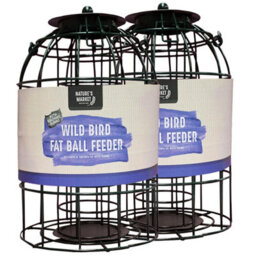Storm Trading Group Metal Hanging Fat Ball Feeder With Bird Cage With Squirrel Guard - thumbnail 2