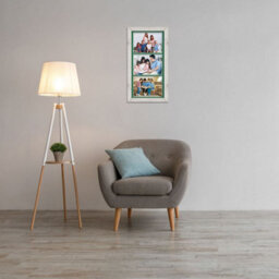 AK Frames 16X8 White Rustic Modern Multi Photo Frame With Emerald Mount - Holds 3 Apertures (3X) 7X5 Photos - thumbnail 3
