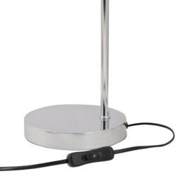 First Choice Lighting Chrome Arched Table Lamp With Burgundy Fern Cut Out Shade - thumbnail 4