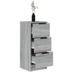 Berkfield Sideboards 2 Pcs Grey Sonoma 30X30X70 Cm Engineered Wood - thumbnail 5