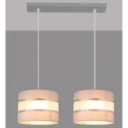Luminosa Lighting Luminosa Helen Straight Bar Pendant Ceiling Light Grey, Silver 45Cm - thumbnail 2