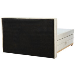 Beliani Divan Bed With Storage Fabric Dynasty 180 X 200 Cm (Eu Super King) Beige - thumbnail 7