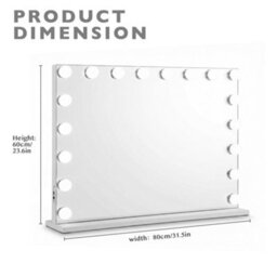 Kokoma Hollywood Vanity Mirror 3 Color Dimmable 18 Led Magnified 80X60Cm - thumbnail 9
