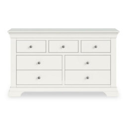 Colette White 3 Over 4 Chest Of Drawers Fully Assembled - By Roseland Furniture - thumbnail 6