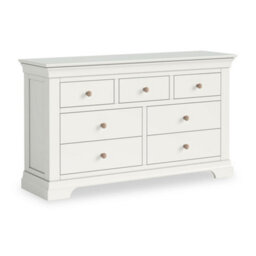 Colette White 3 Over 4 Chest Of Drawers Fully Assembled - By Roseland Furniture - thumbnail 5