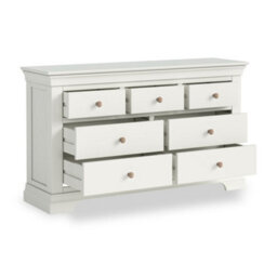 Colette White 3 Over 4 Chest Of Drawers Fully Assembled - By Roseland Furniture - thumbnail 9