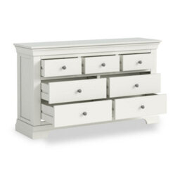 Colette White 3 Over 4 Chest Of Drawers Fully Assembled - By Roseland Furniture - thumbnail 8