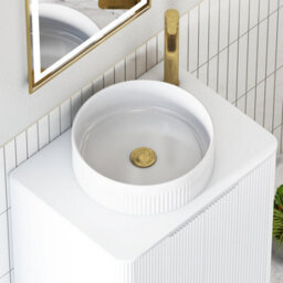 Royal Bathrooms Avenza 600mm Matte White Wall Hung Bathroom Countertop Vanity Unit 1 Drawer With Round Basin - thumbnail 7