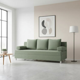 Dover 3 Seater Sofa Bed With Dl Mechanism Bedding Storage 192 Cm Wide Modern Sofa For The Living Room Mint - thumbnail 1