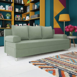 Dover 3 Seater Sofa Bed With Dl Mechanism Bedding Storage 192 Cm Wide Modern Sofa For The Living Room Mint - thumbnail 2