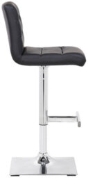 Lamboro Luscious Single Kitchen Bar Stool, Chrome Footrest, Height Adjustable Swivel Gas Lift, Breakfast Bar & Home Barstool, Black - thumbnail 8