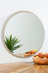 Orsina Athena Large Round Wall Mirror With Silver Frame - thumbnail 4