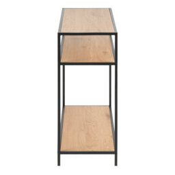 Furniture To Go Seaford Console Table, 2 Shelves In Black And Oak - thumbnail 3