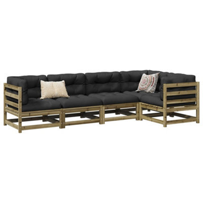 Berkfield 5 Piece Garden Sofa Set Impregnated Wood Pine - image 1