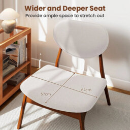 Set Of 2 Accent Chairs With Side Table Upholstered Living Room - thumbnail 4
