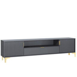 Creative Furniture Tide Crest Tv Unit 200Cm - Dark Grey & Gold - thumbnail 9