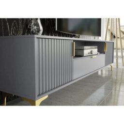Creative Furniture Tide Crest Tv Unit 200Cm - Dark Grey & Gold - thumbnail 3