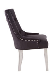 Orsina Luxe Black Velvet Upholstered Dining Chair, Kitchen Chair, Modern Chairs For Outdoor Patio, Lounge Chair - thumbnail 3