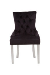 Orsina Luxe Black Velvet Upholstered Dining Chair, Kitchen Chair, Modern Chairs For Outdoor Patio, Lounge Chair - thumbnail 6