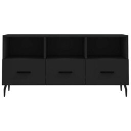 Berkfield Sturdy Tv Cabinet Black 102X36X50 Cm Engineered Wood - thumbnail 5
