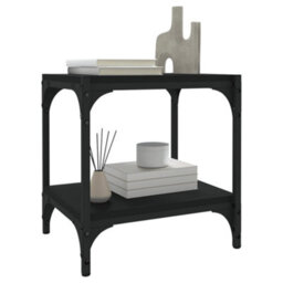 Berkfield Industrial Tv Cabinet Black 40X33X41 Cm Engineered Wood And Steel - thumbnail 4